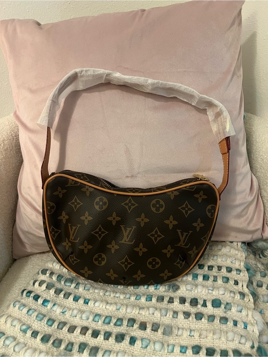 None Handbags - INSPIRED Brown Monogram Crescent Shoulder Bag